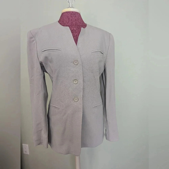 Escada Taupe Wrap Skirt Suit, EU 36 - Picture 2 of 11